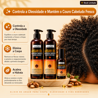 ClearArgan™— Elixir de Argan para Caspa, Oleosidade e Fios Renovados