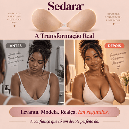 Sedara™ — Sutiã Adesivo de Silicone: Cola na Pele, Sem Alças, e Realça os Seios Sutiã Auriva