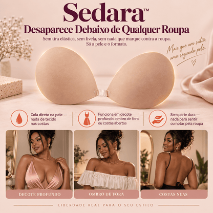 Sedara™ — Sutiã Adesivo de Silicone: Cola na Pele, Sem Alças, e Realça os Seios Sutiã Auriva
