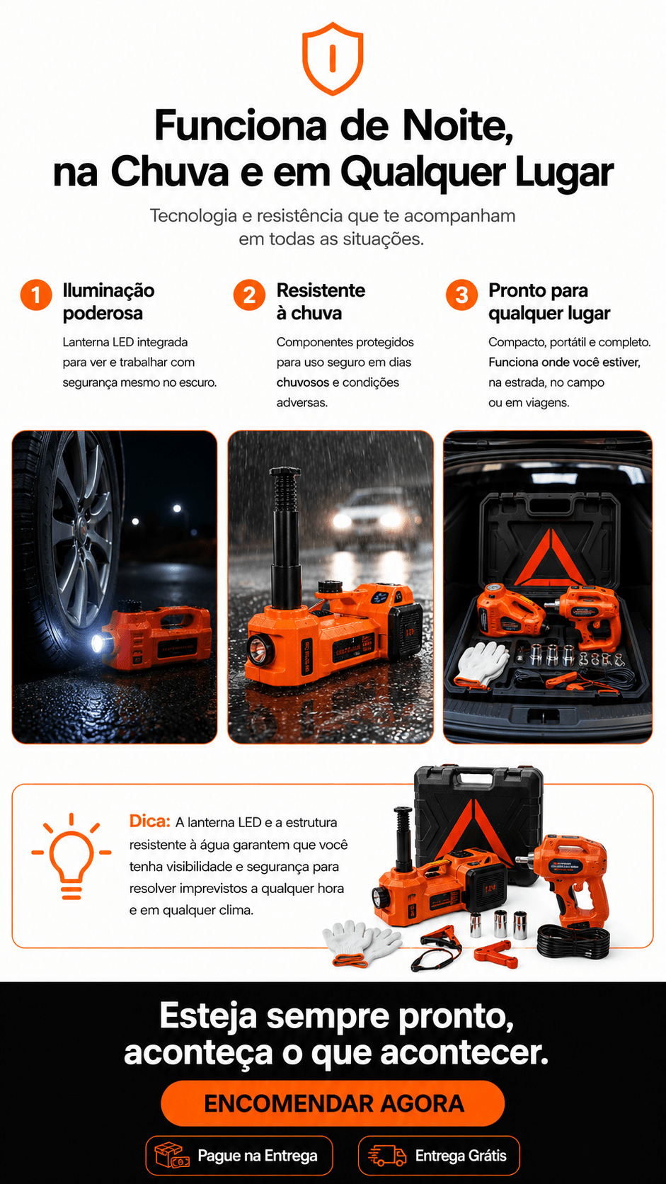 LiftMax™ — Kit 5T Completo: Levanta o Carro, Solta os Parafusos e Calibra o Pneu Ferramentas Automotivas Auriva