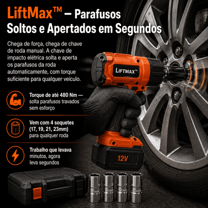 LiftMax™ — Kit 5T Completo: Levanta o Carro, Solta os Parafusos e Calibra o Pneu Ferramentas Automotivas Auriva