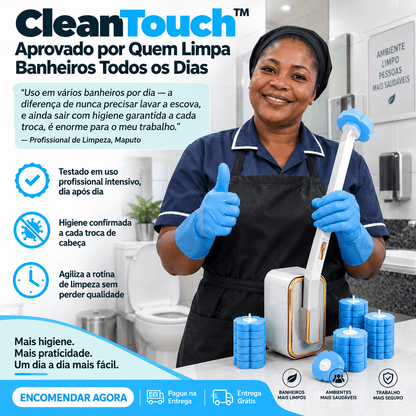CleanTouch™ — Limpa o Vaso Sanitário e Descarta a Sujeira, Sem Você Tocar em Nada Auriva🇲🇿